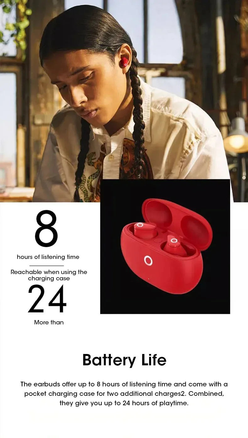 Buds 4 Pro Wireless Earbuds Bluetooth Earphones Noise Reduction Headphones HiFI Stereo Sound Built-in Mic Headset