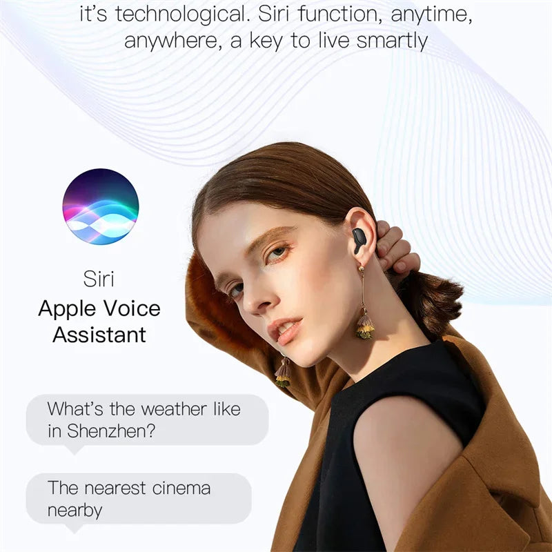 E6S TWS Wireless Bluetooth Earphones Digital Display Noise Cancelling Earbuds with Mic HiFi Stereo Sound Headset for Smartphones