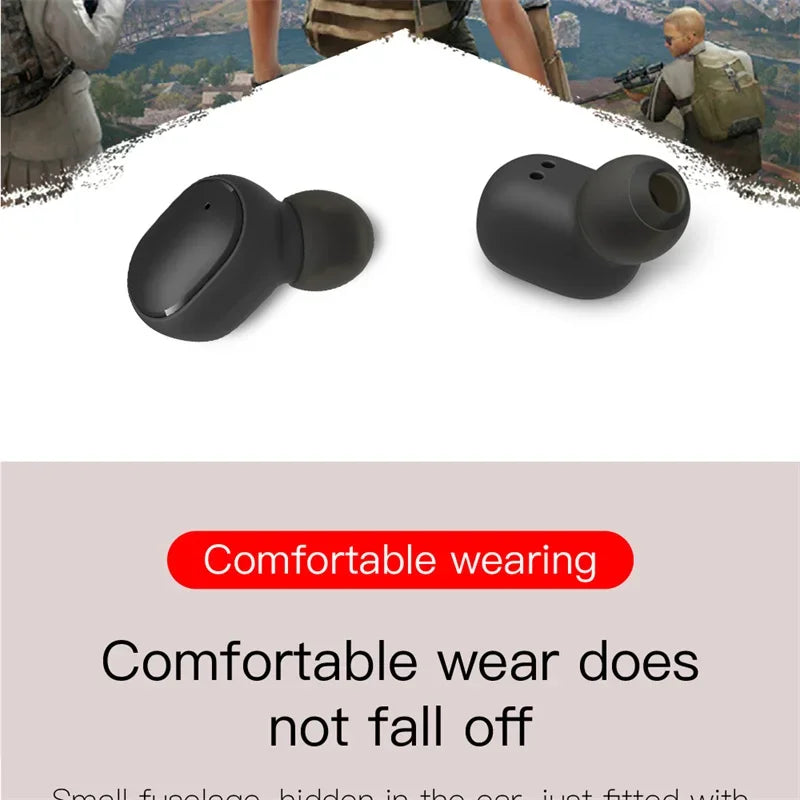 E6S TWS Wireless Bluetooth Earphones Digital Display Noise Cancelling Earbuds with Mic HiFi Stereo Sound Headset for Smartphones