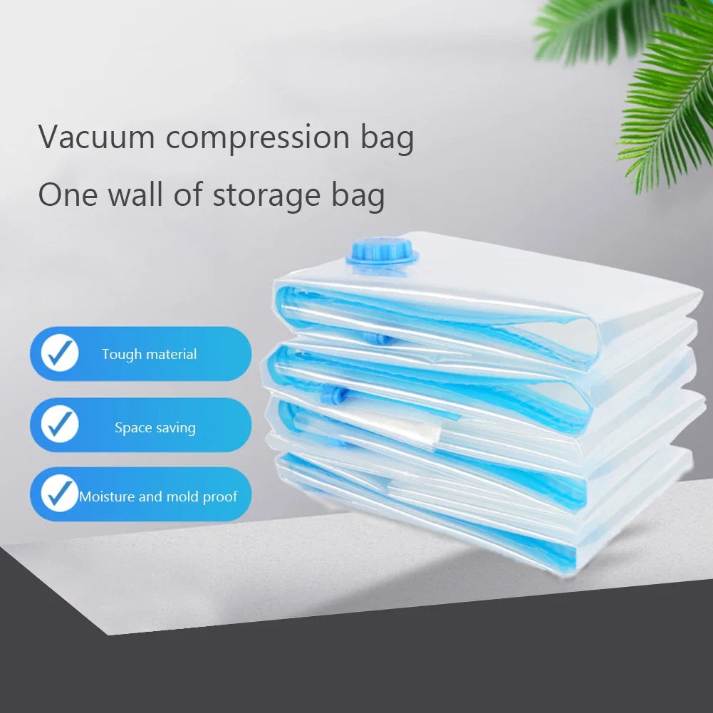 7 Sizes Reusable Vacuum Storage Bags with Mini Electric Pump – Space-Saving Compression Bags for Clothes, Bedding & Travel