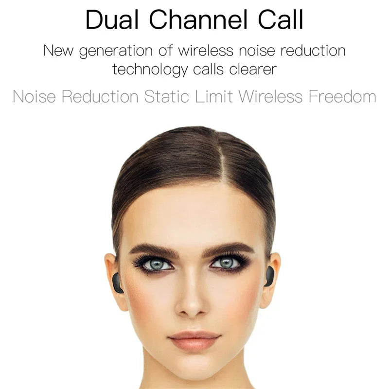 E6S TWS Wireless Bluetooth Earphones Digital Display Noise Cancelling Earbuds with Mic HiFi Stereo Sound Headset for Smartphones